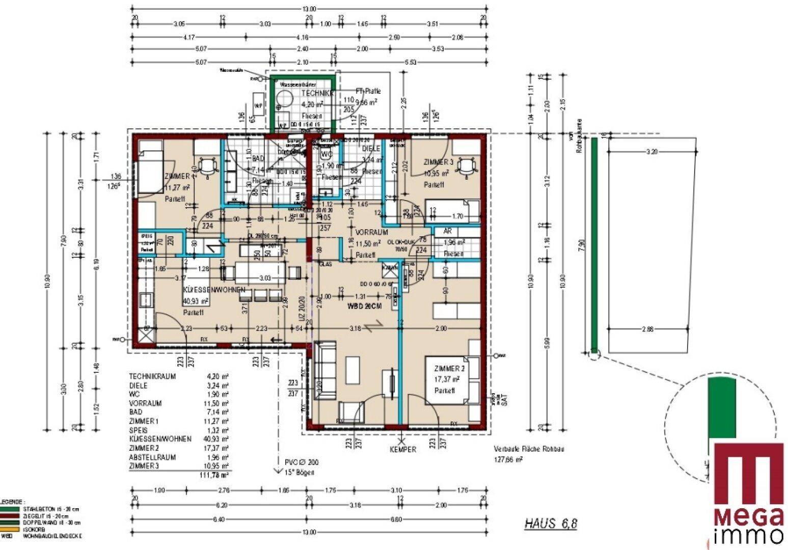 Grundriss Haus 6+8
