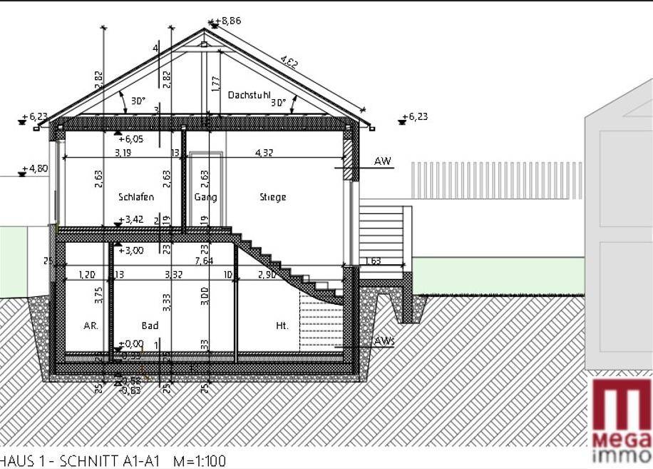 Haus 1 Schnitt A1-A1