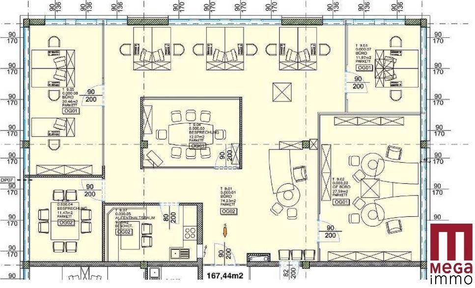 Grundriss Büro 168