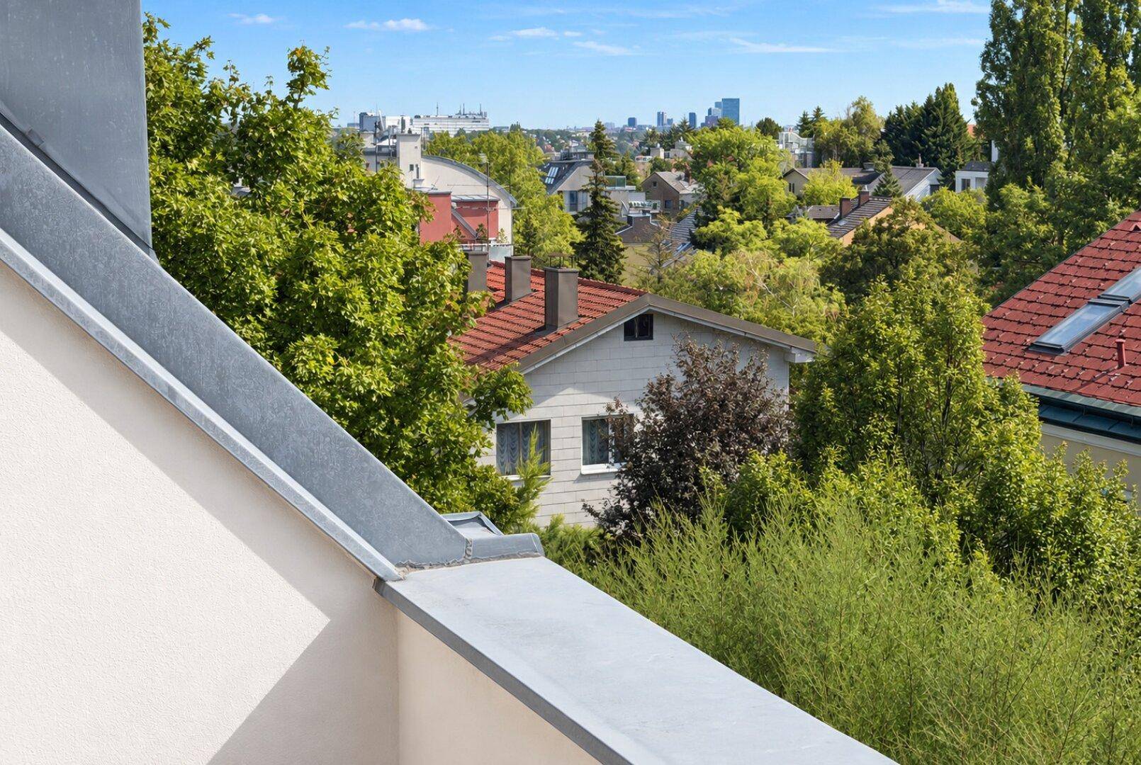 Aussicht von der Terrasse mit Blick auf Wien