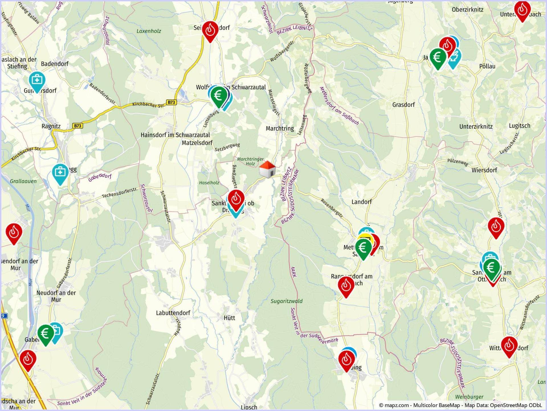 Geolyzer Kartenausschnitt