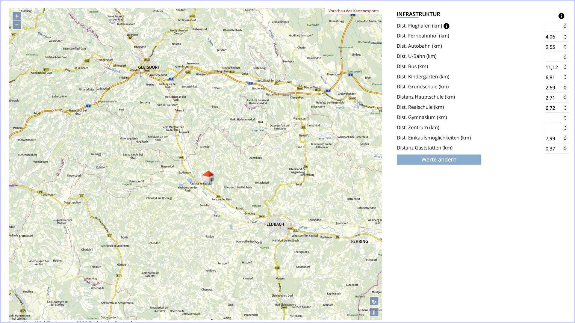 Fladnitz-Lageplna