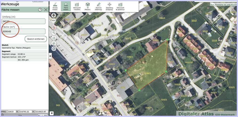 3200 m² Bauland, als Anlage oder Wohnbau, auch geförderter Wohnbau. 0,2-0,6 Dichte - Ansicht 6