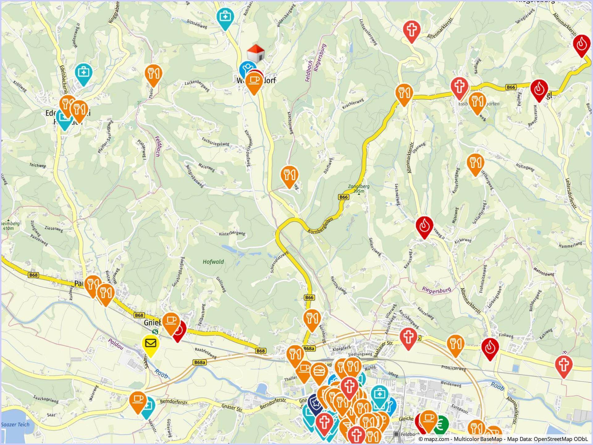 Geolyzer Kartenausschnitt