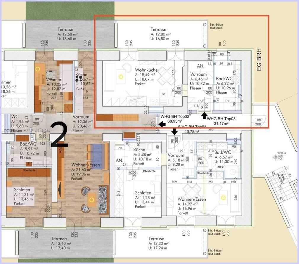Schöne neue Garconniere mit Terrasse, im Brünnerhaus im Zentrum von Bad Gleichenberg, Vulkanland. - Ansicht 2