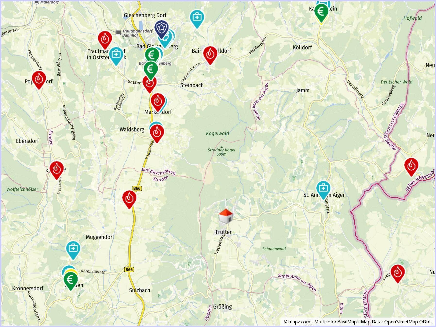 Geolyzer Kartenausschnitt