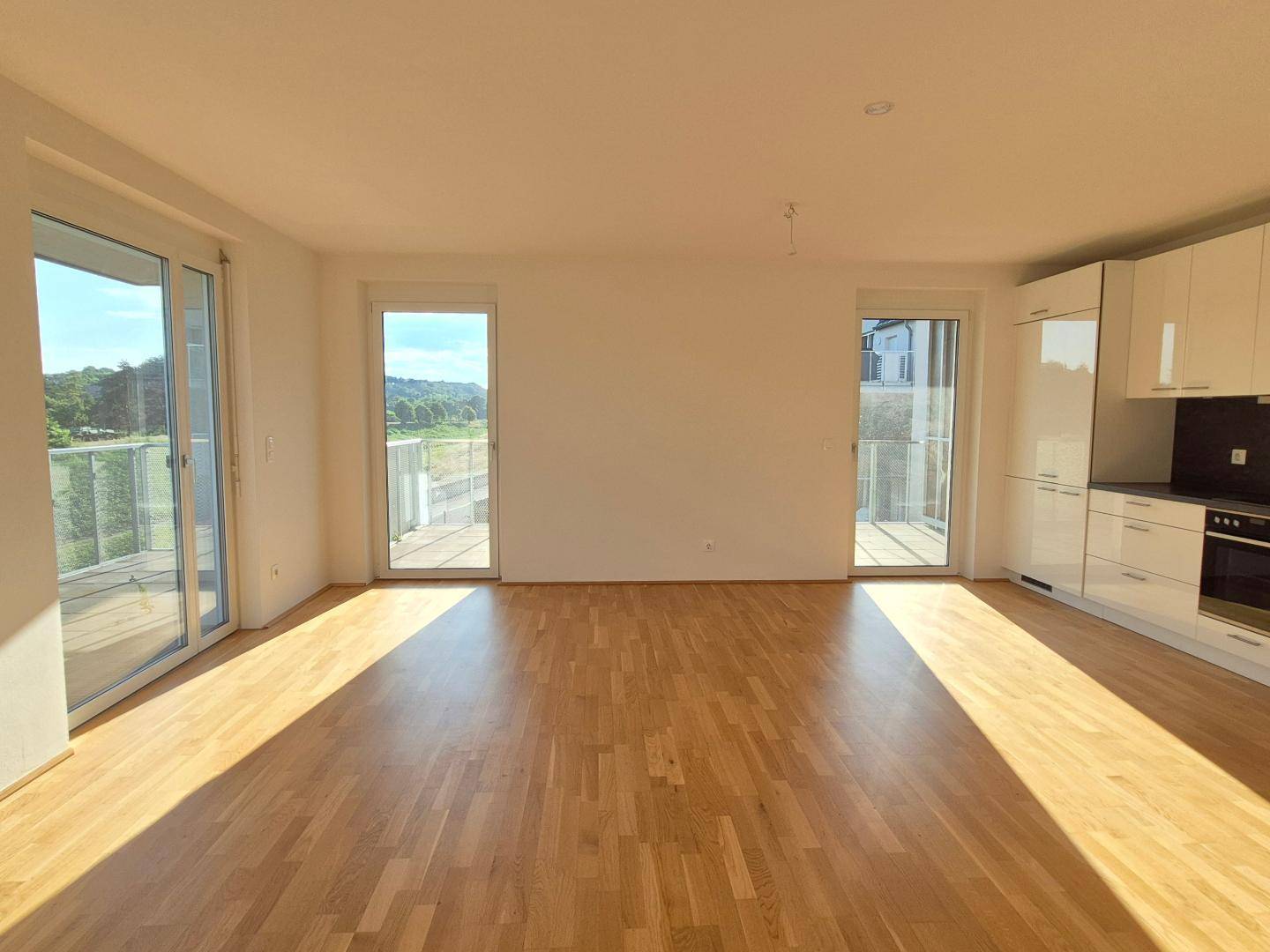 Wohnzimmer mit Küche