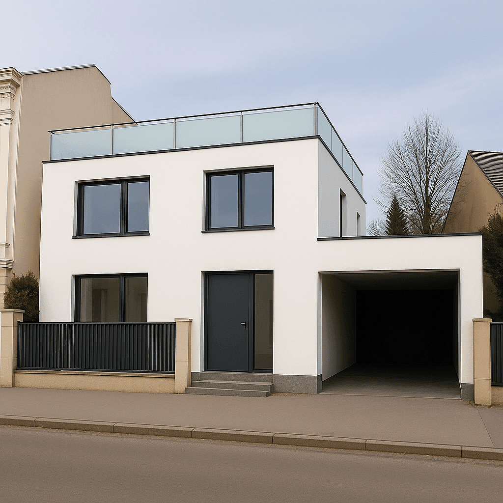 mögliche Bebauung - Visualisierung (Neubau straßenseitig)