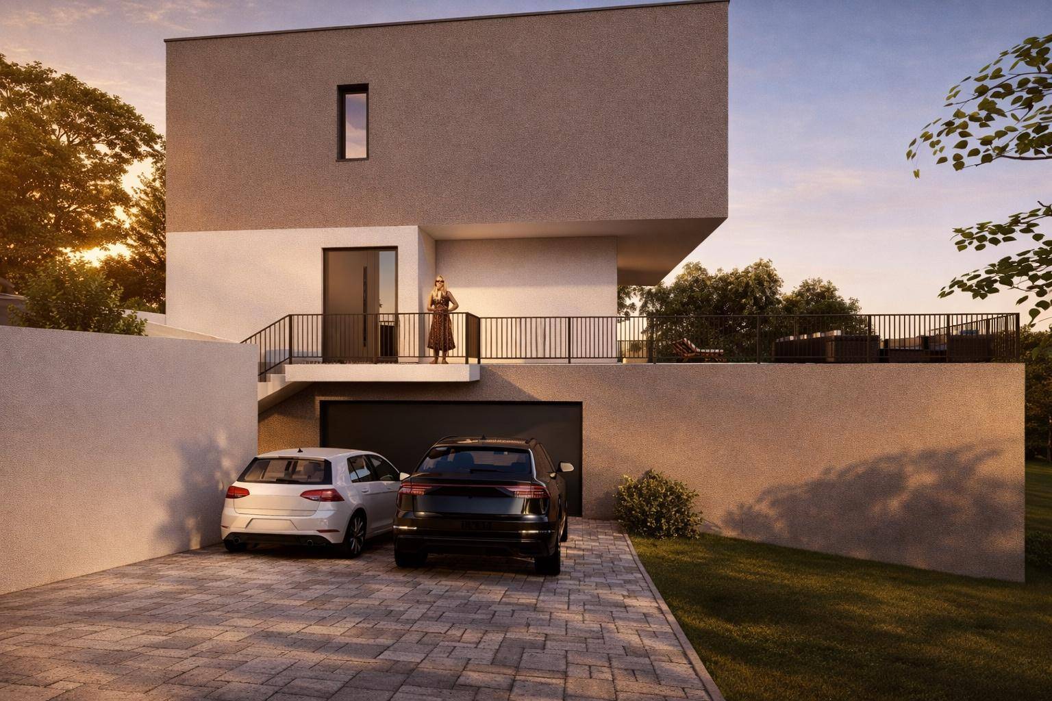 Architektenvilla mit Fernsicht in BESTLAGE am Gedersberg! 156 m² Terrasse, Pool, Tiefgarage, uvm – pohled 5