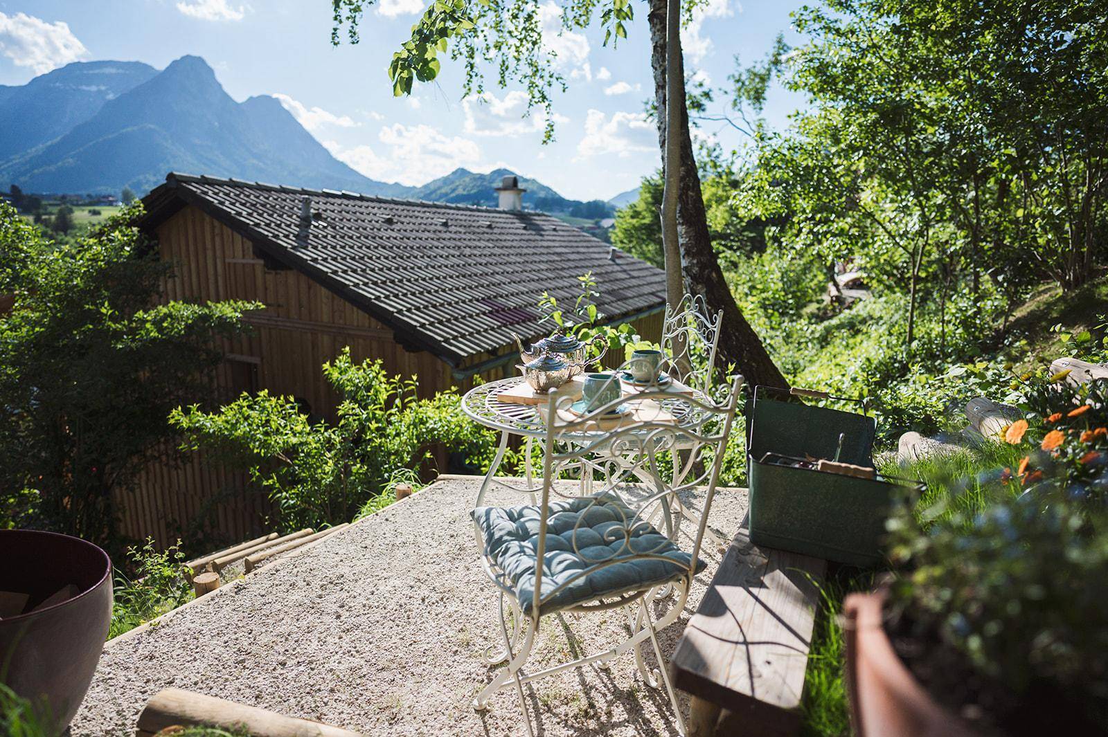 Kleine Gartenterrasse