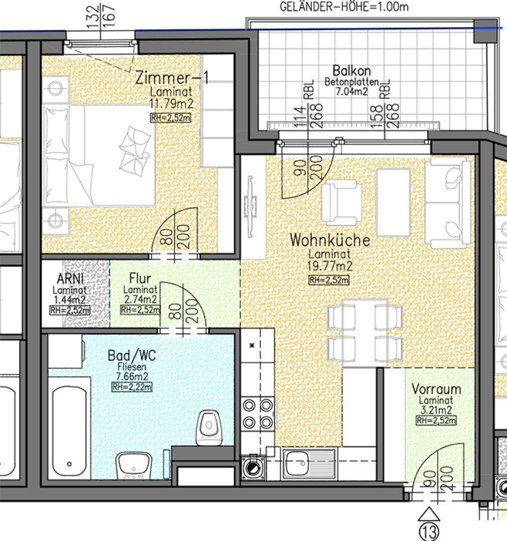 Moderne und zentral gelegene Balkonwohnung - Ansicht 2
