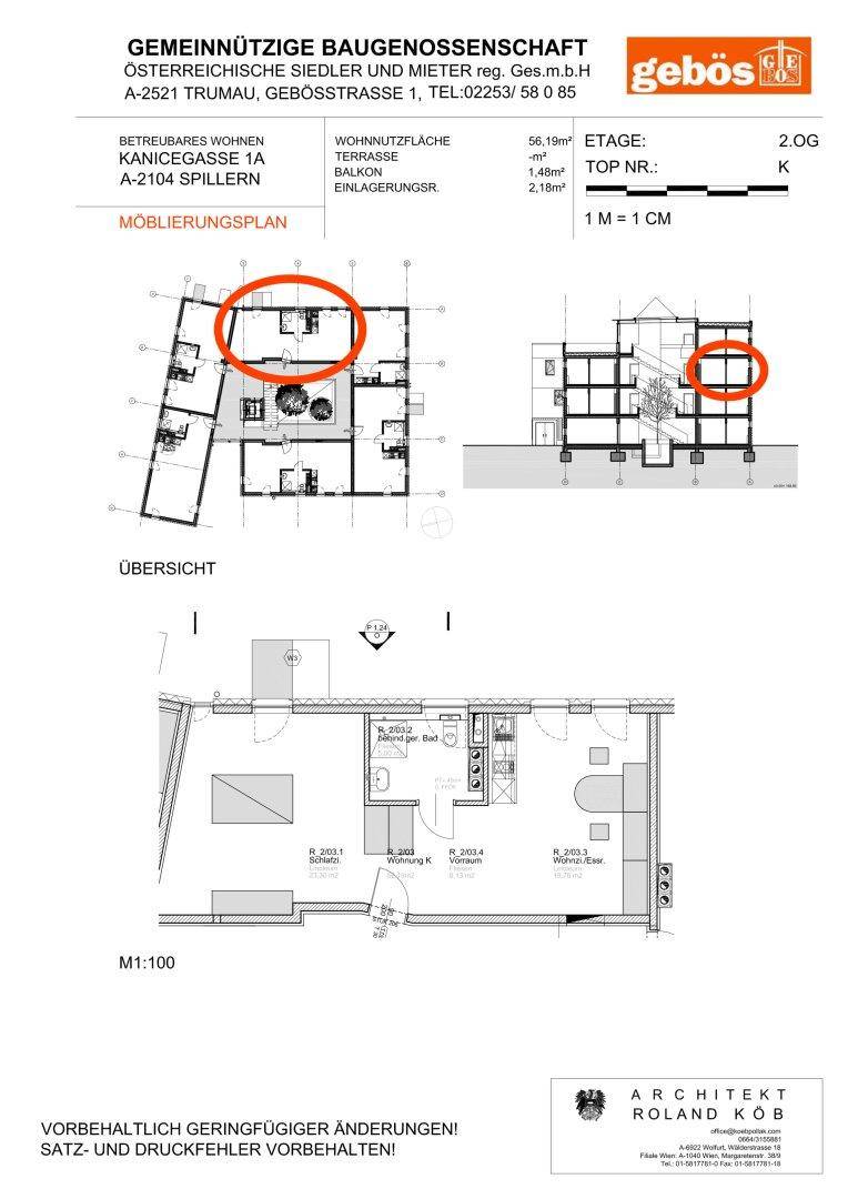 Übersichtlicher Möblierungsplan einer Wohnung mit Balkon, Schlafzimmer und offenem Wohnbereich.