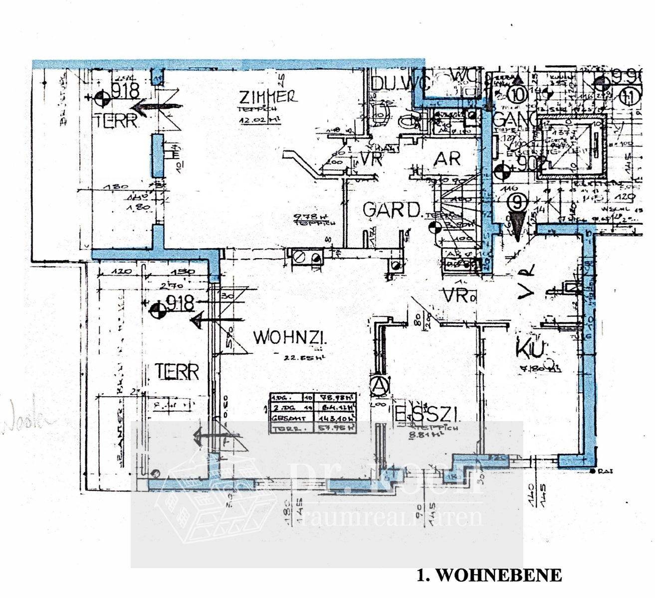 Plan 1 Wohnebene