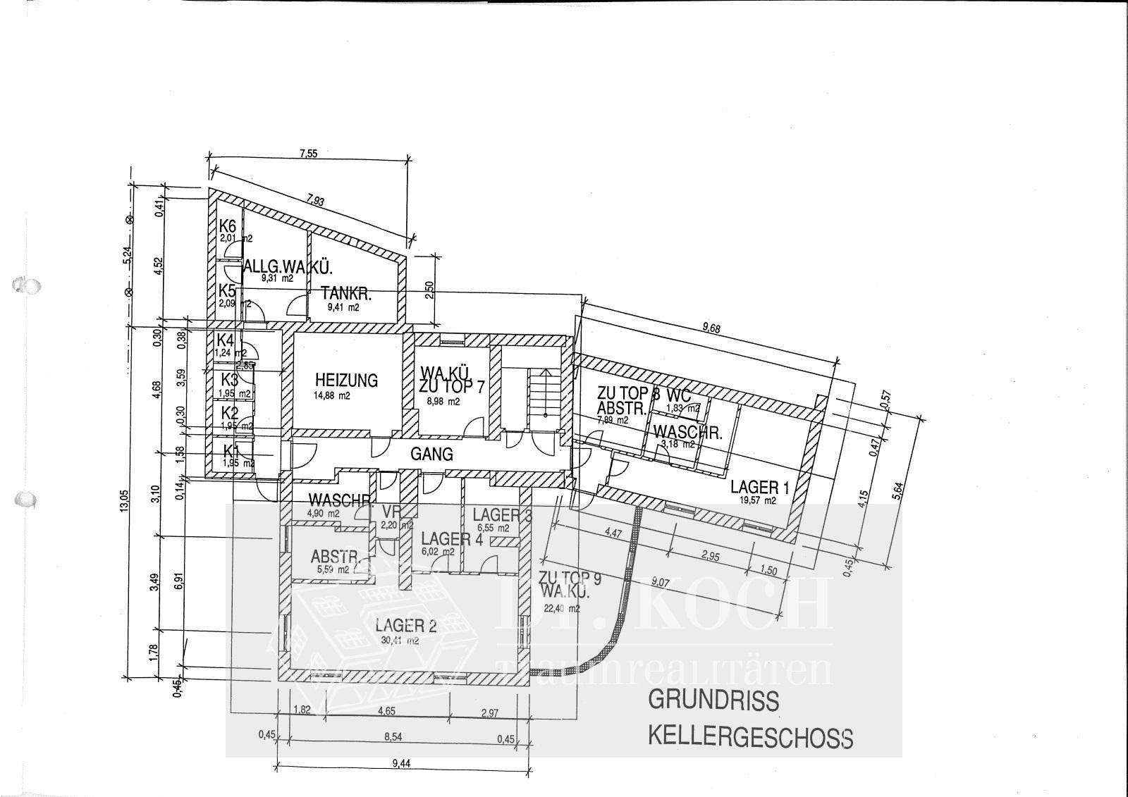 Grundriss Souterrain