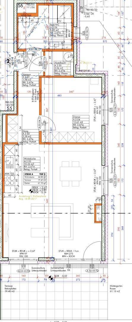 Wohnungsplan Top A2