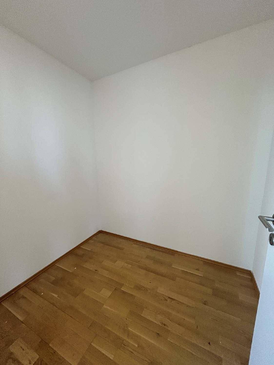 Kleiner Raum mit Holzboden und weißen Wänden, nutzbar als Abstellraum oder begehbarer Kleiderschrank.
