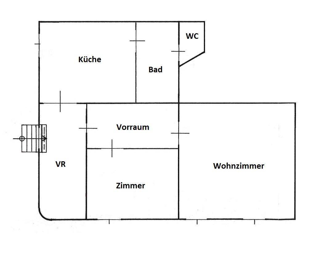 HV 22 - Top 1 Hochparterre mit Beschriftung