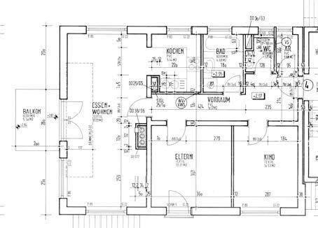 Grundrissplan zeigt die Raumaufteilung mit Balkon, separater Küche und zwei Bädern.