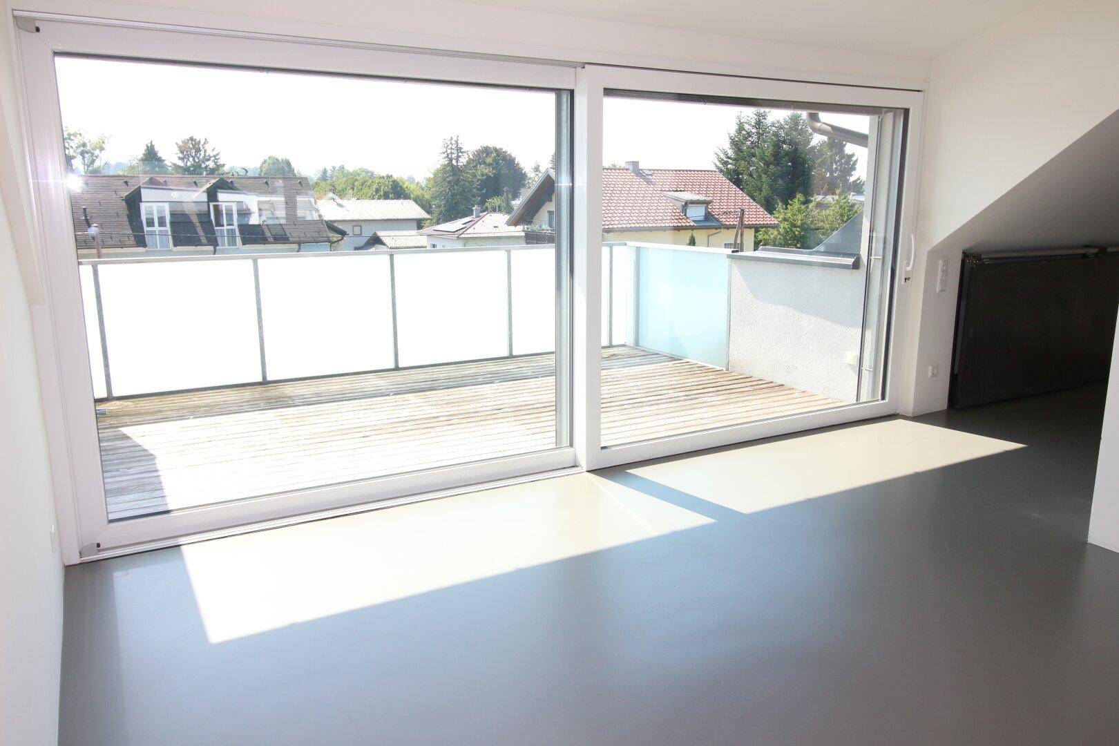 Ausblick auf die Dachterrasse