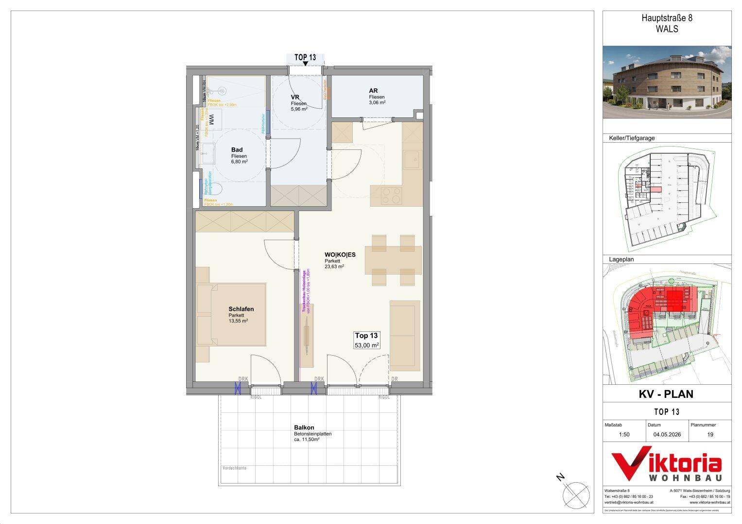 2-Zimmer Balkon-Wohnung in Wals bei Salzburg! - Ansicht 4