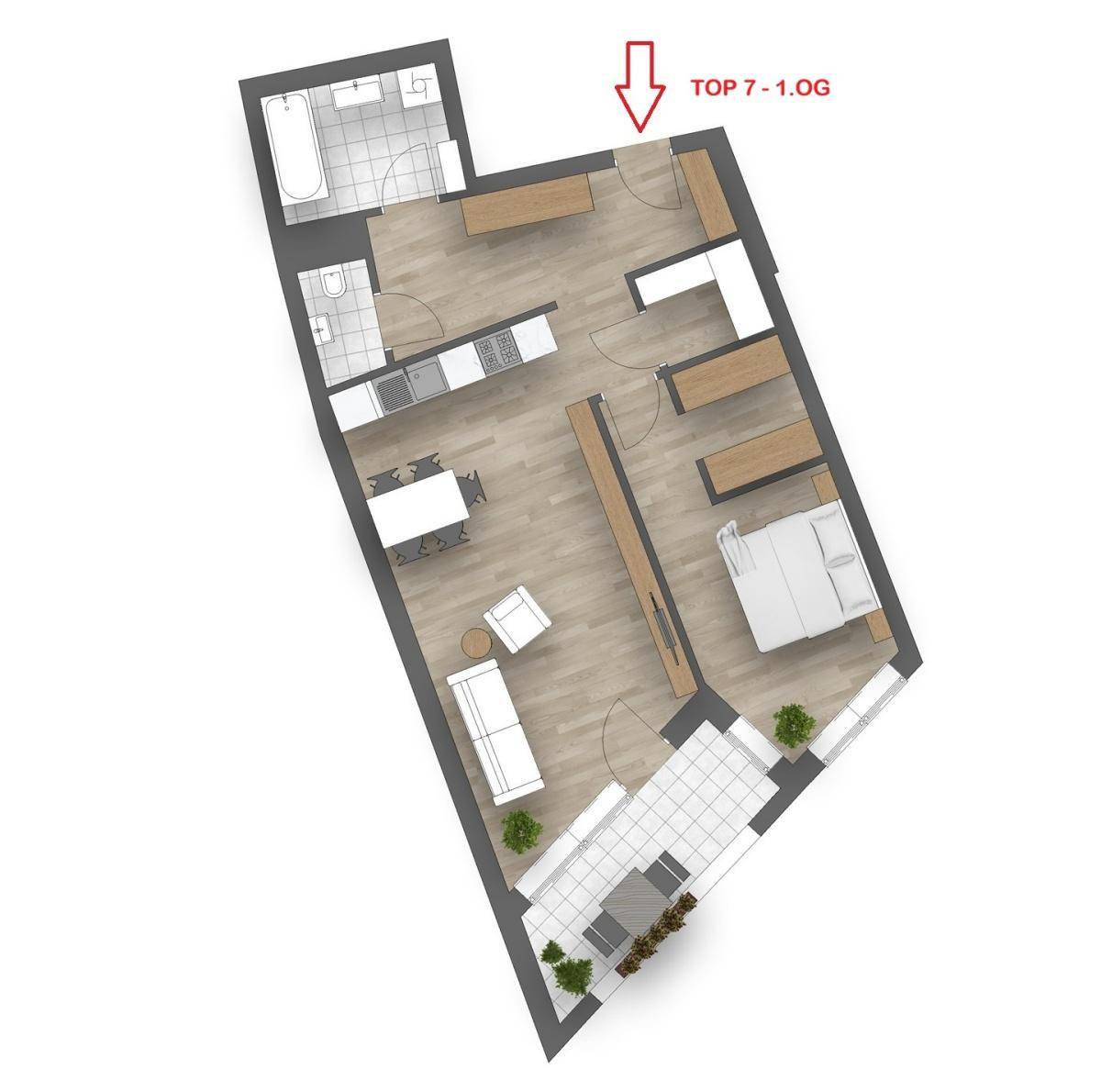 ++ NEU ++ Helle 2-ZIMMER mit SONNIGER LOGGIA - Ansicht 6