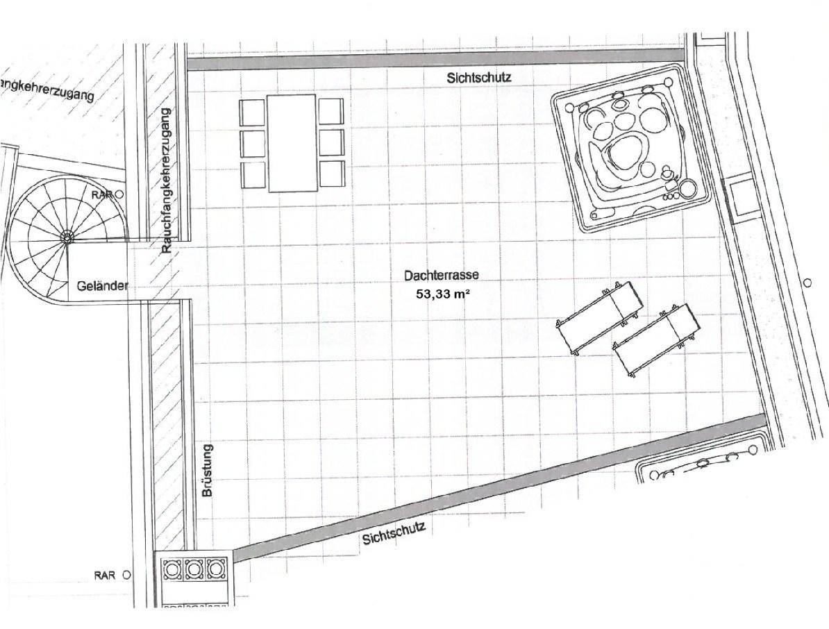 Grundriss Dachterras