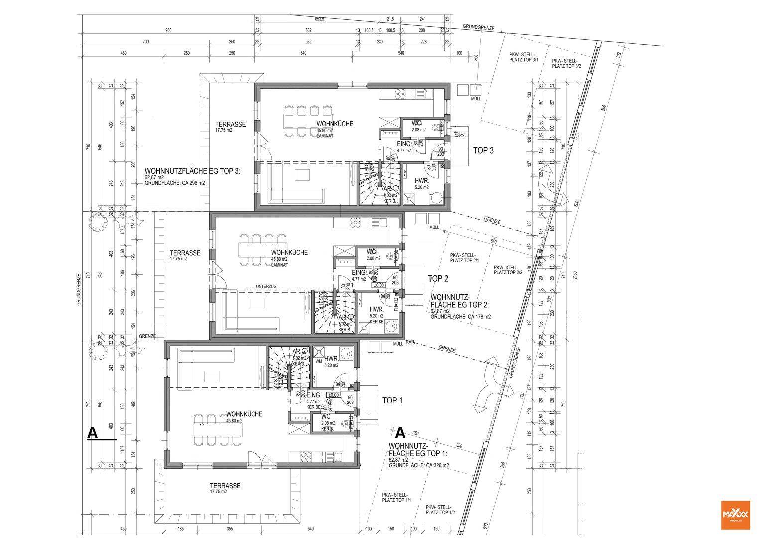 Plan Erdgeschoß