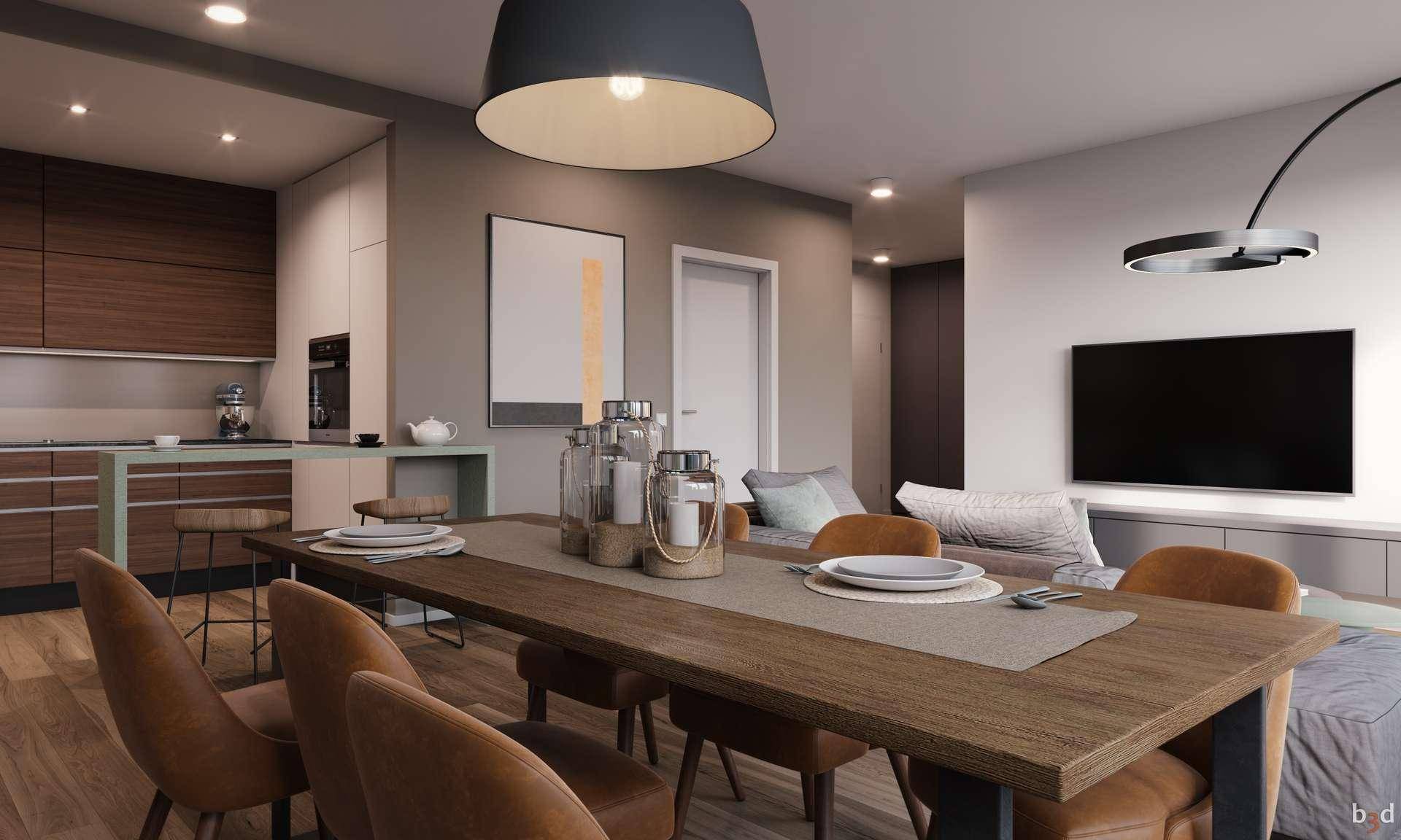 Innenansicht Ess-Wohnzimmer