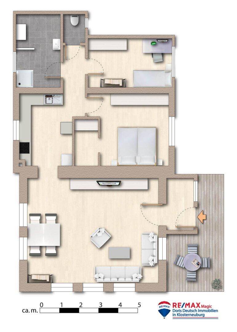 Grundriss möbliert