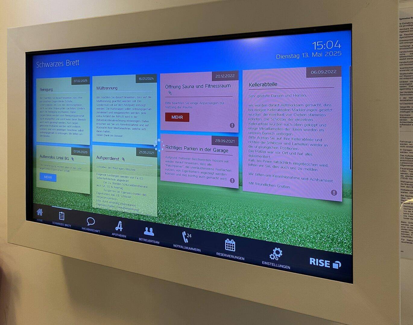 Moderne Hausverwaltung per Touchscreen