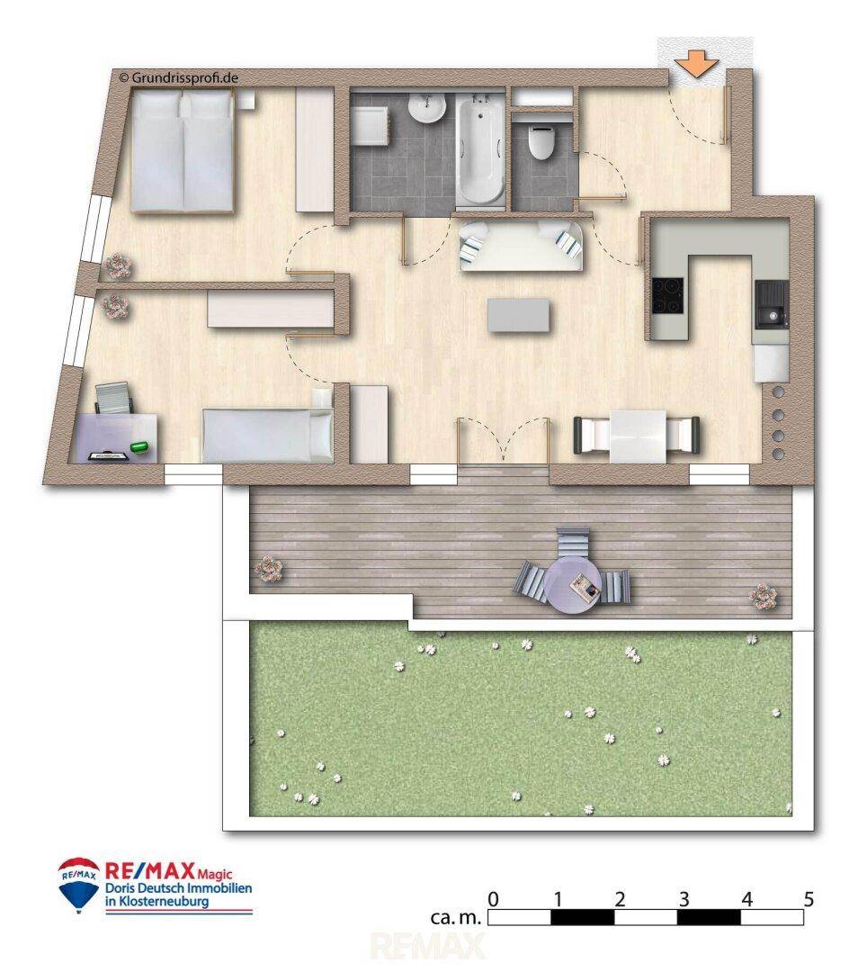 Grundriss möbliert