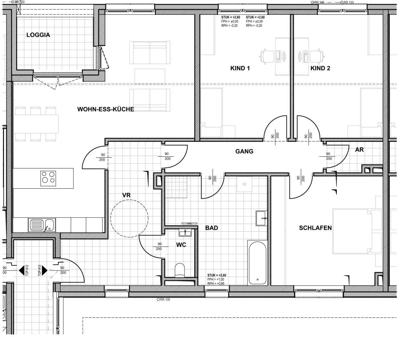 Grundriss Top A13