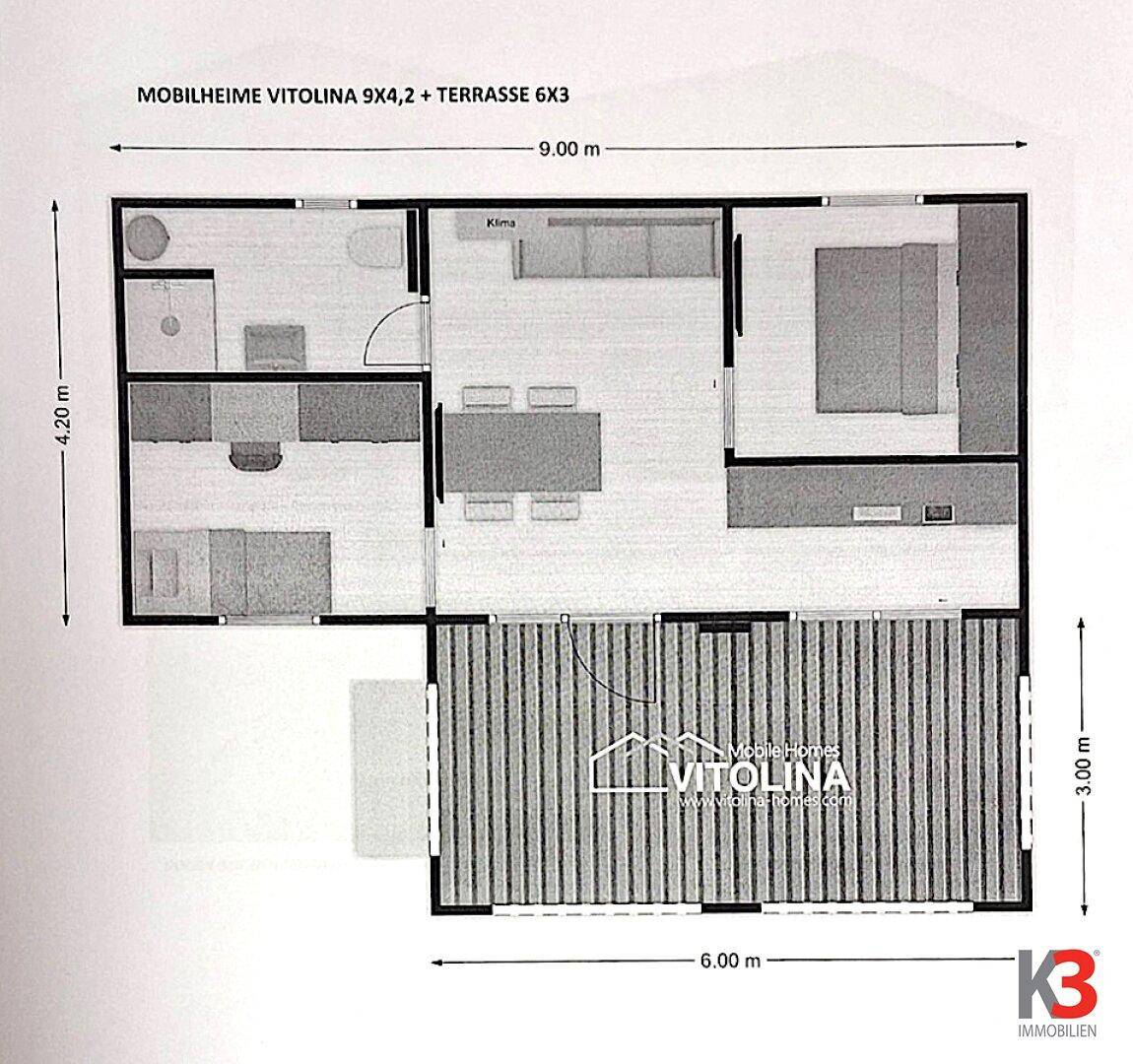 K3 - MODUL-HAUS - Ferien- und Ganzjahreswohnsitz mit großer Terrasse, Neubau, Nähe Klopeinersee - Mehr
