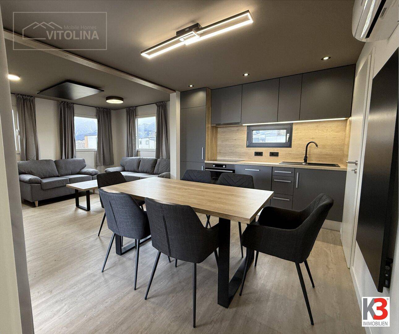K3 - EXKLUSIVES MODUL-HAUS in der Ferienregion Klopeiner See. Wohnfläche 51 m², 2 Schlafzimmer, Terasse. – pohled 2