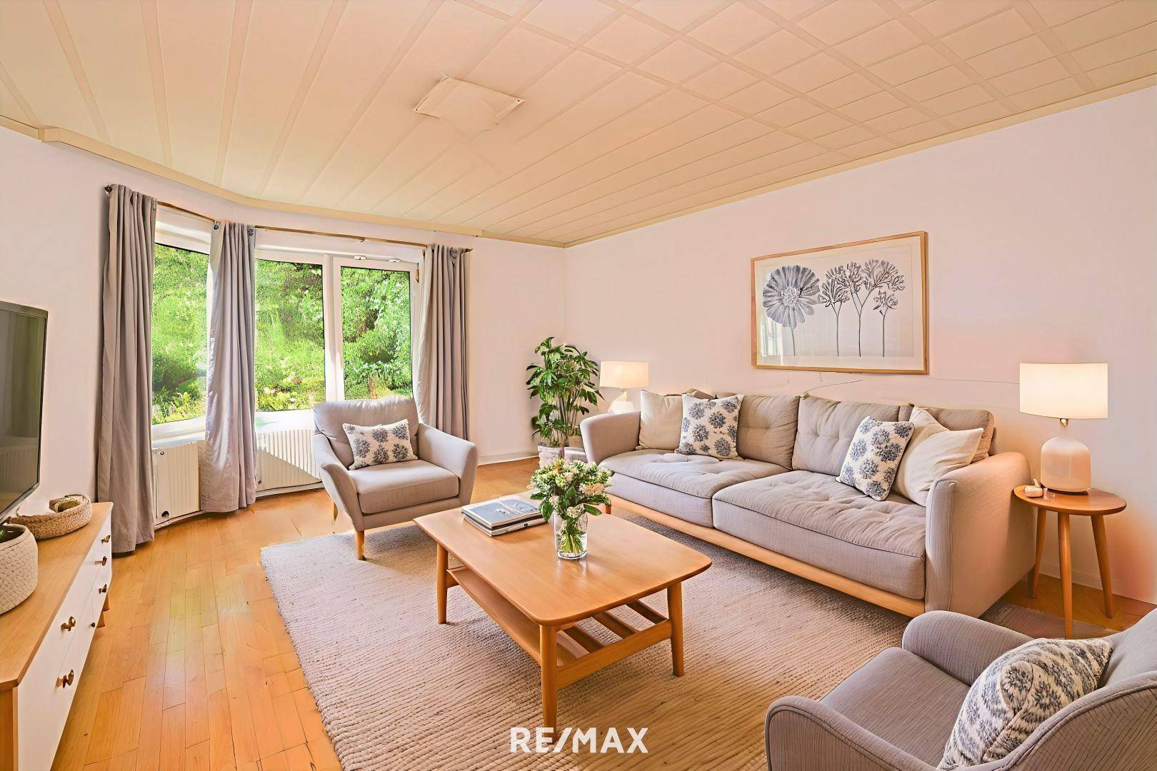 Wohnzimmer (virtuell eingerichtet)