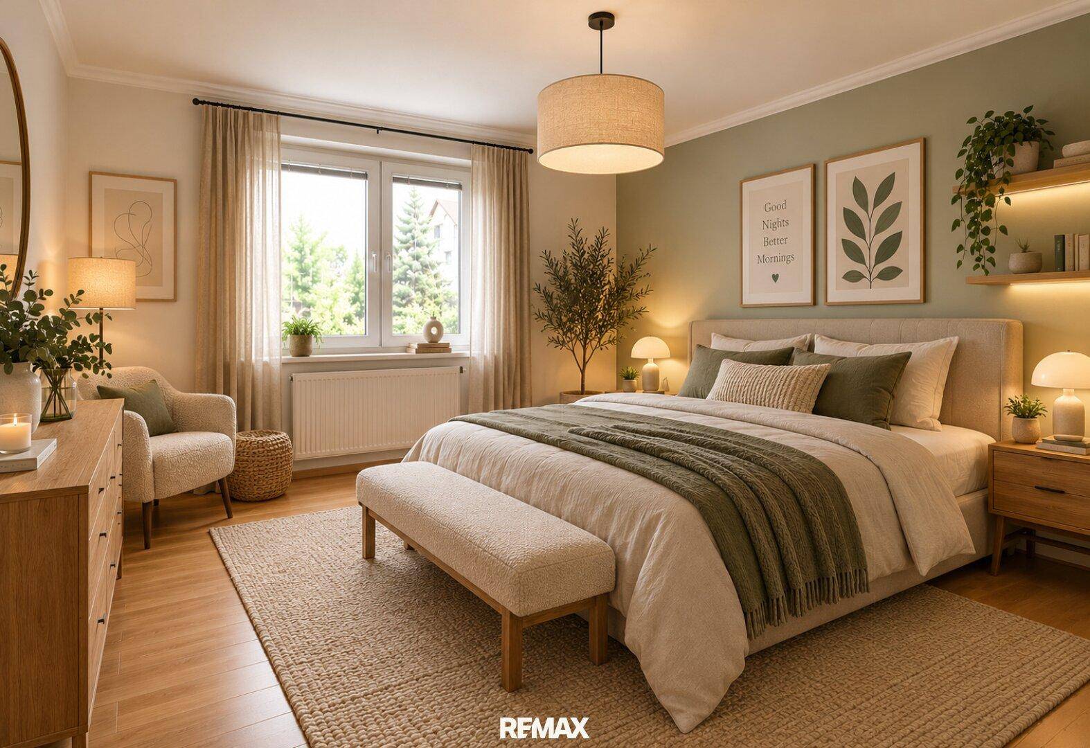 Schlafzimmer (virtuell eingerichtet)