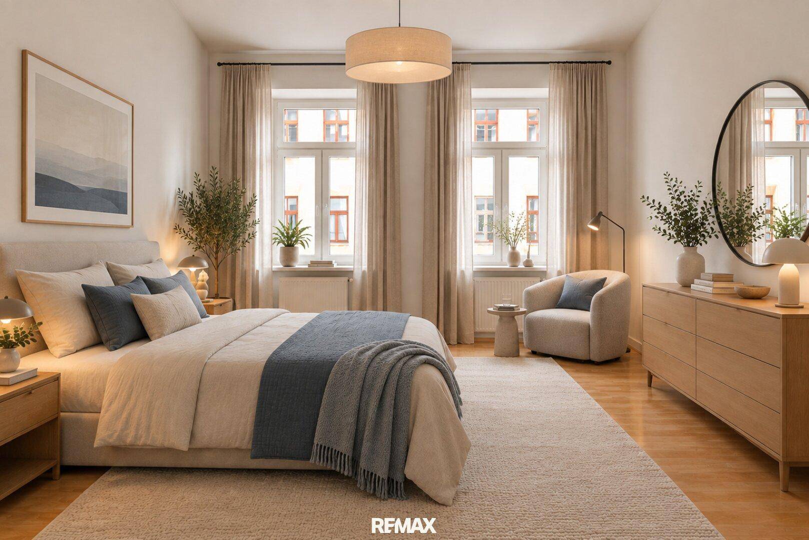 Schlafzimmer (virtuell eingerichtet)