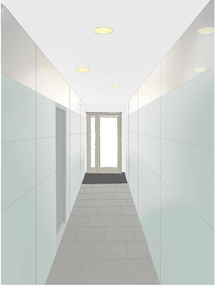 Entrance area inside after refurbishment