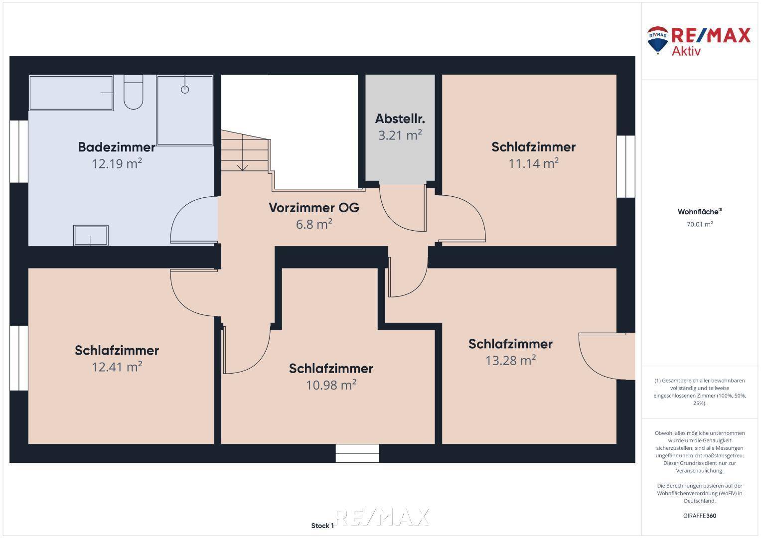 Plan Obergeschoss