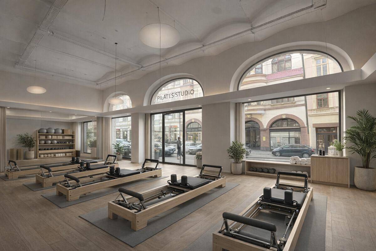 Moderne Pilates-Studio mit Reformer-Geräten(1)