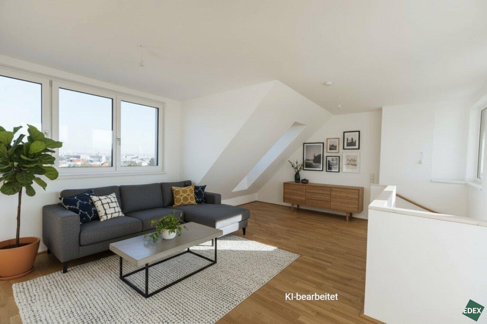 PROVISIONSFREI – Klimatisierte 5 Zimmer-Dachmaisonette inklusiver moderner Wohnküche, mit 4 Terrassen und Garagenplatz - Ansicht 3
