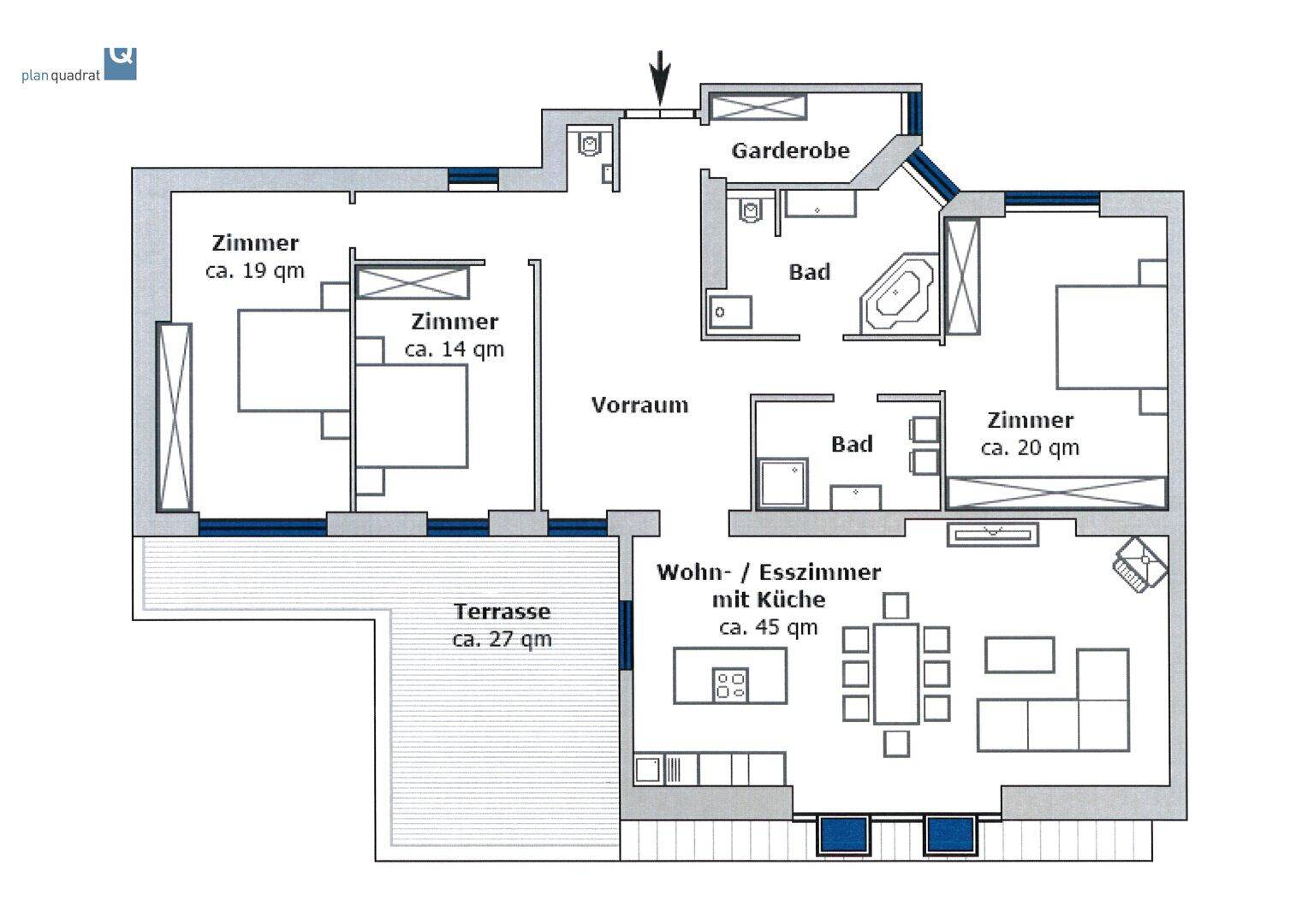 Wohnungsgrundriss