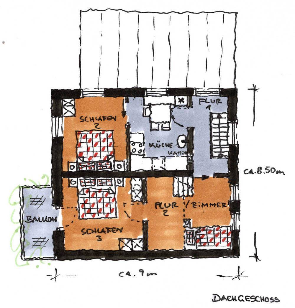 Grundriss Dachgeschoss