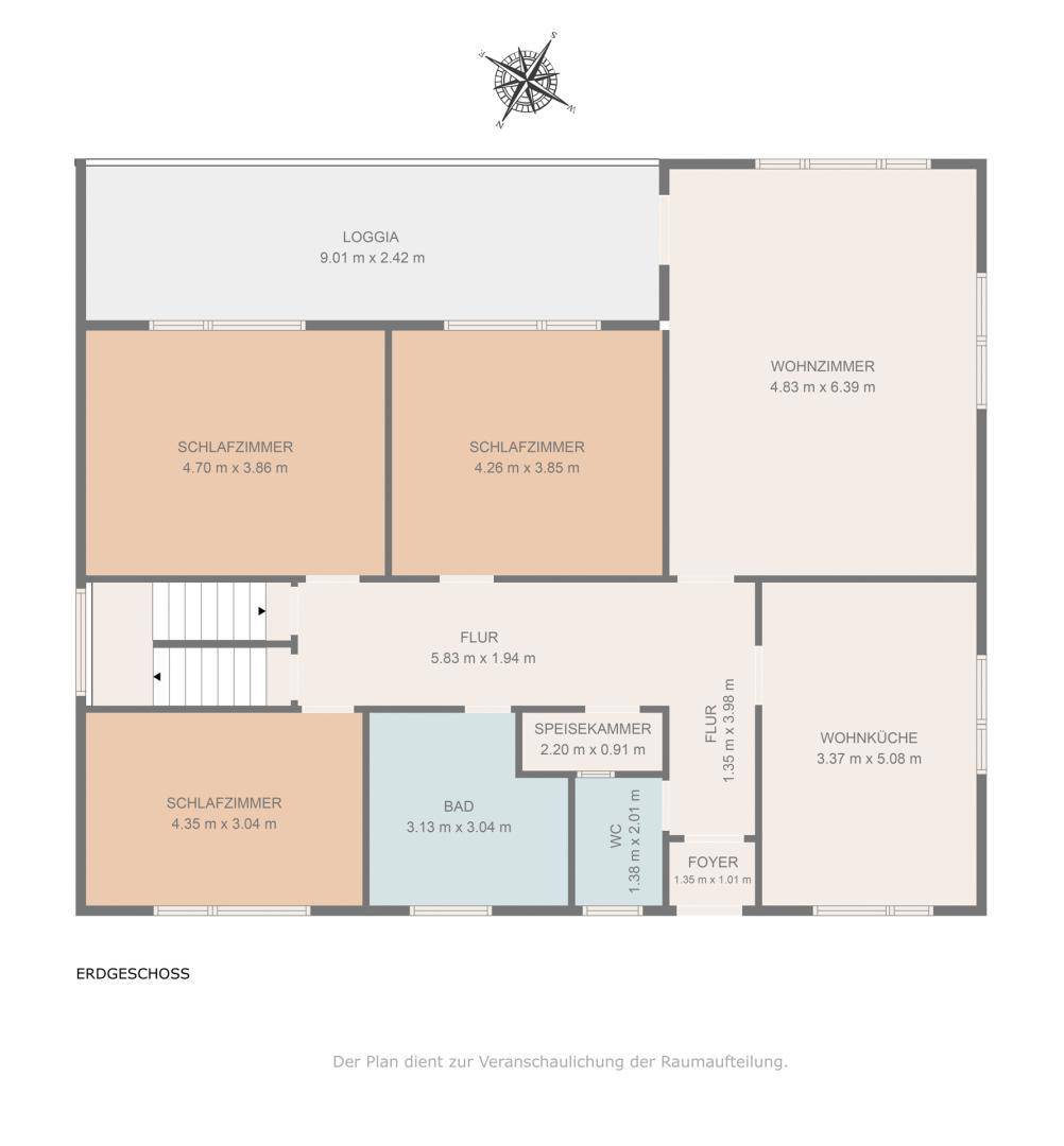 Grundriss - Haus 1 - Erdgeschoss