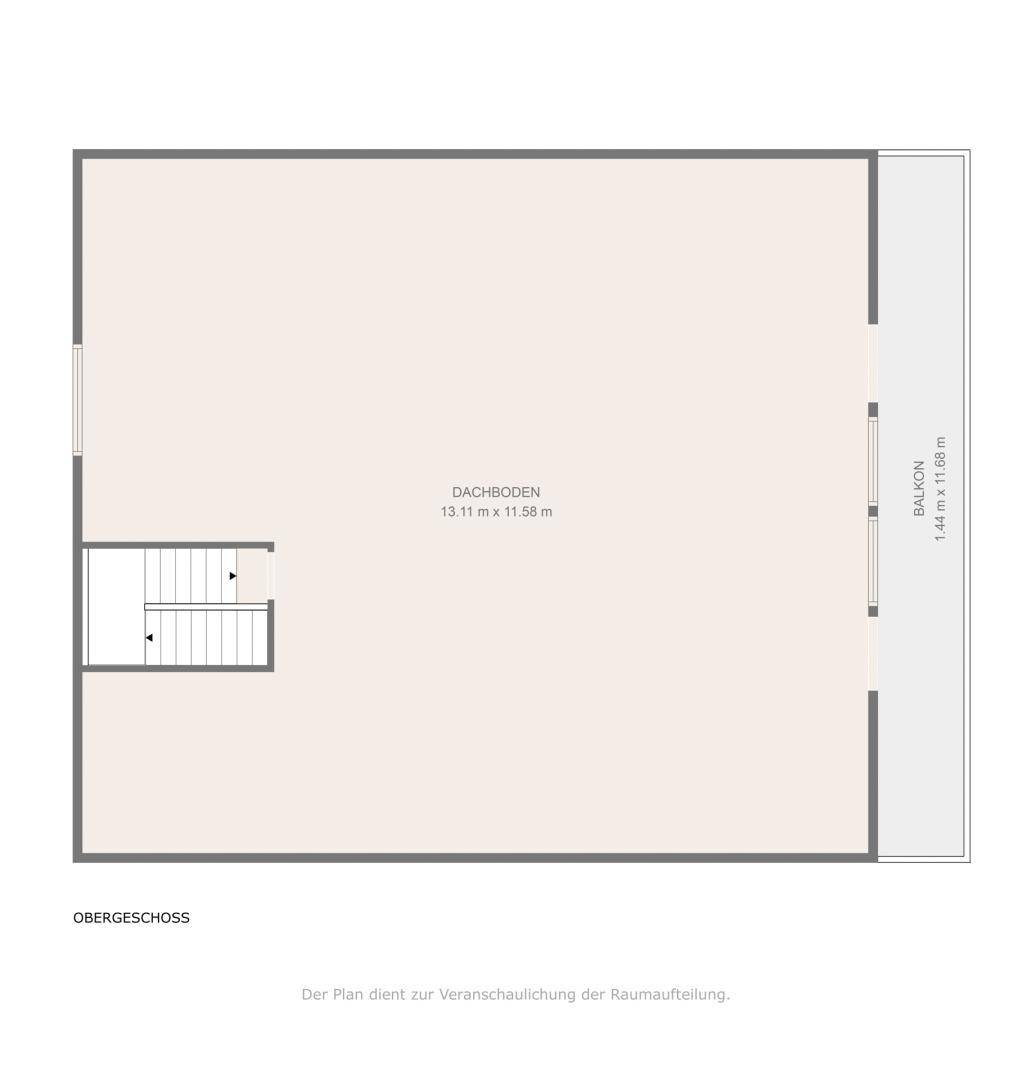 Grundriss - Haus 1 - Dachgeschoss