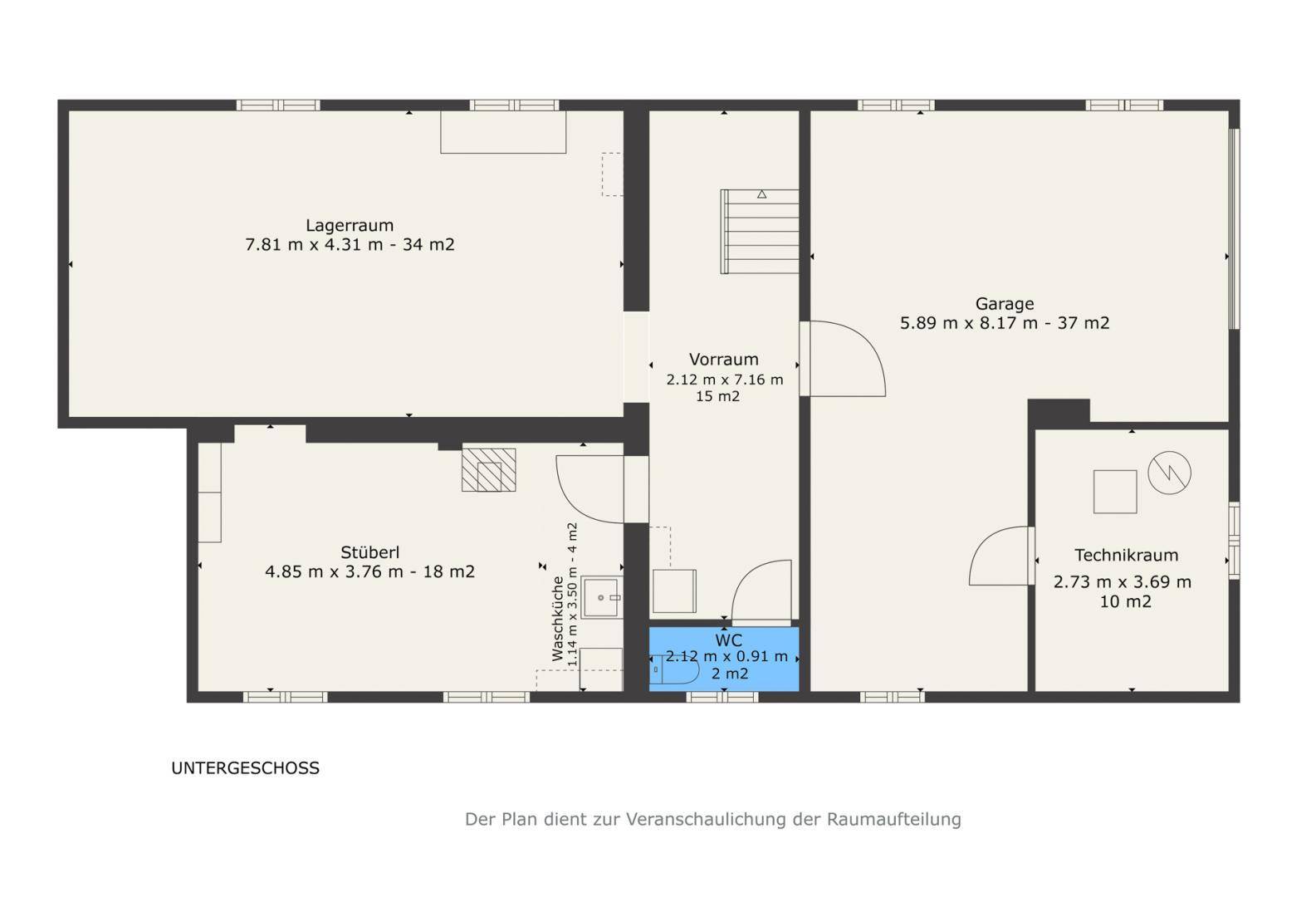 Grundriss - Untergeschoss