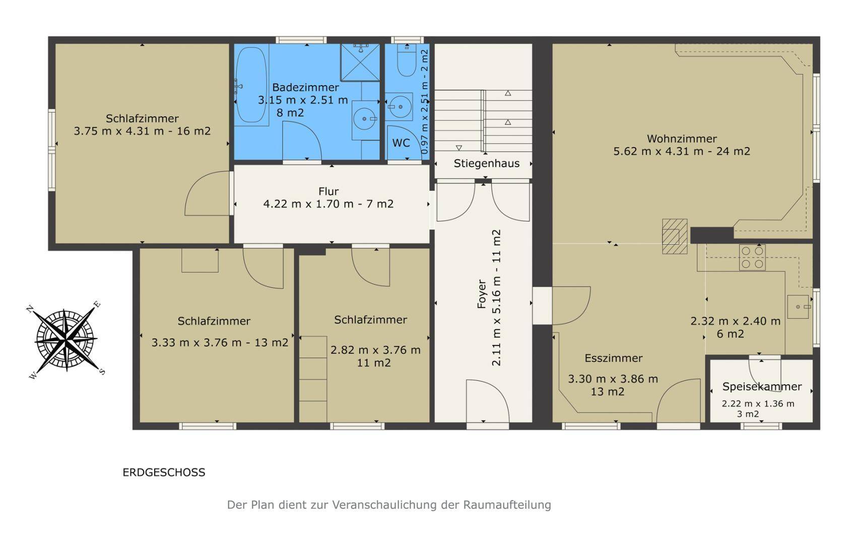 Grundriss - Erdgeschoss