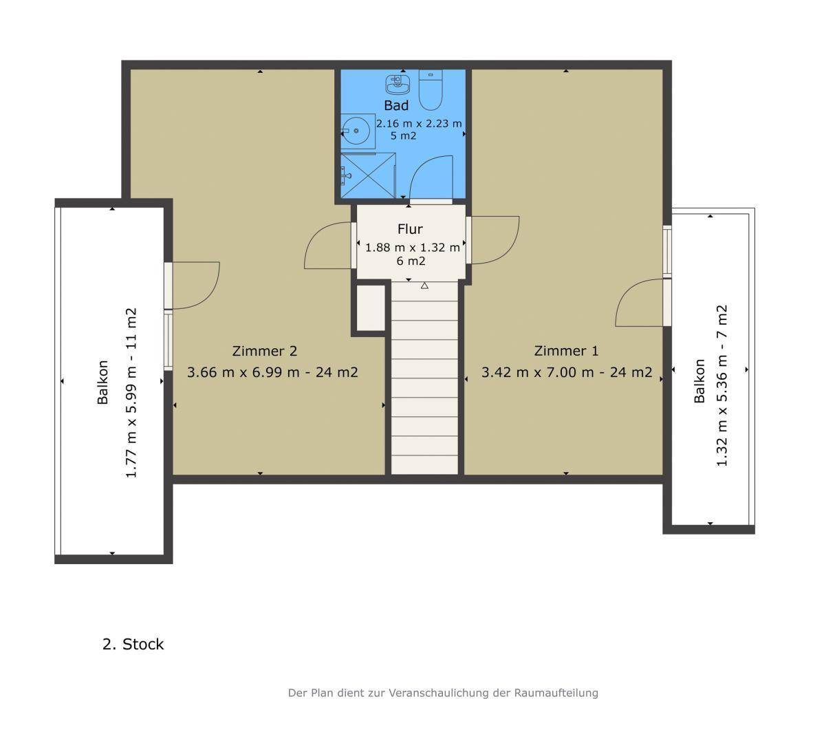 Grundriss - 2 Stock
