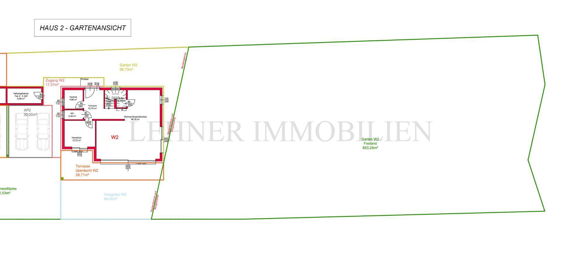 Lehner Immobilien Haus 2 Gartenansicht Bild
