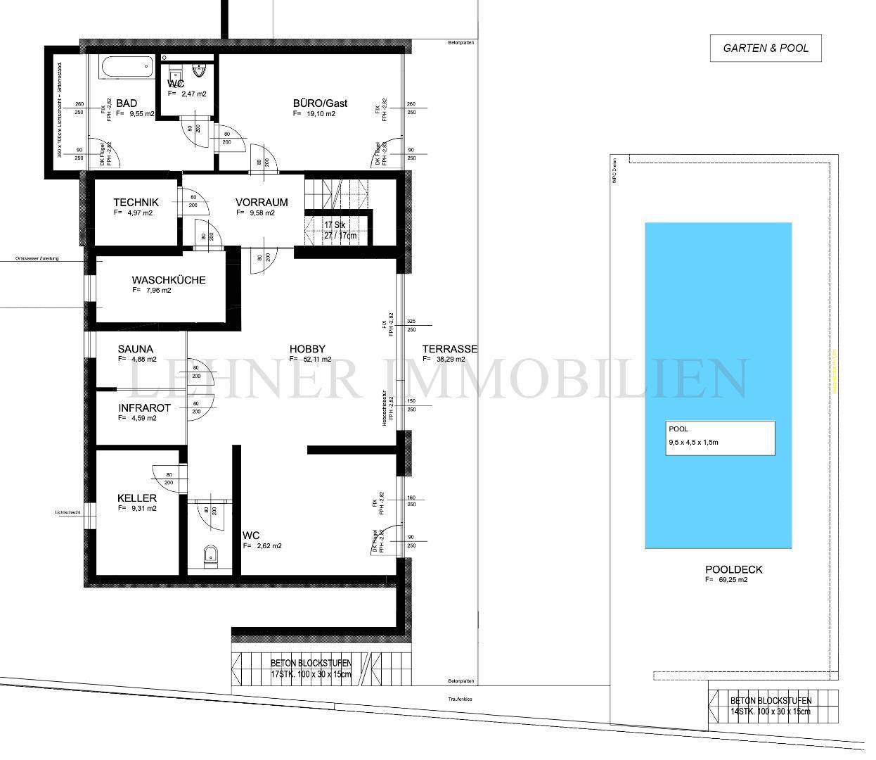 Lehner Immobilien Bild Garten:Poolebene